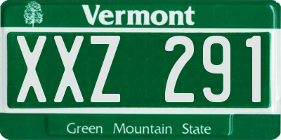 VT license plate XXZ291