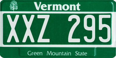 VT license plate XXZ295