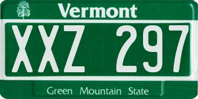 VT license plate XXZ297