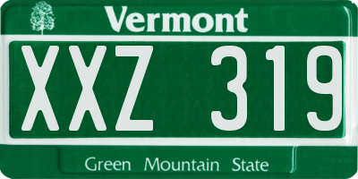 VT license plate XXZ319