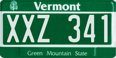 VT license plate XXZ341