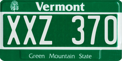 VT license plate XXZ370