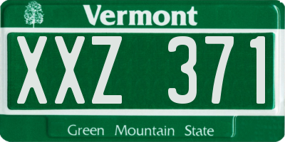 VT license plate XXZ371