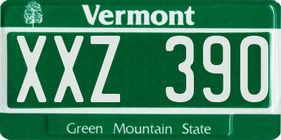 VT license plate XXZ390