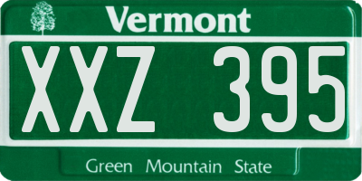 VT license plate XXZ395