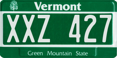 VT license plate XXZ427