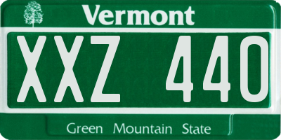 VT license plate XXZ440