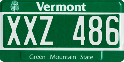 VT license plate XXZ486