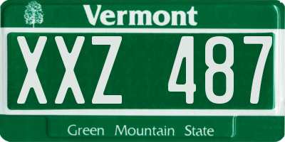 VT license plate XXZ487