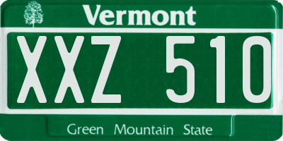 VT license plate XXZ510