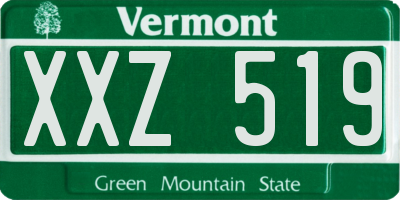 VT license plate XXZ519