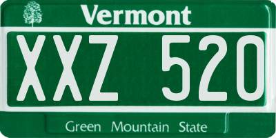 VT license plate XXZ520