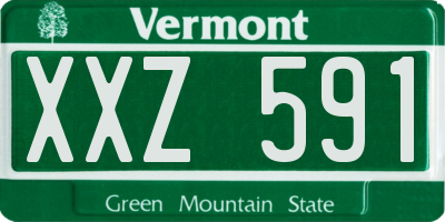 VT license plate XXZ591