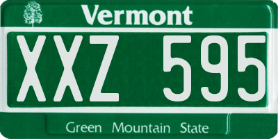 VT license plate XXZ595
