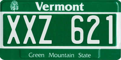 VT license plate XXZ621