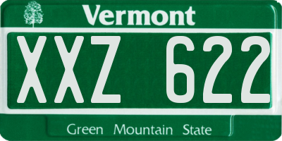 VT license plate XXZ622