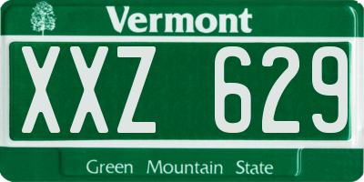 VT license plate XXZ629