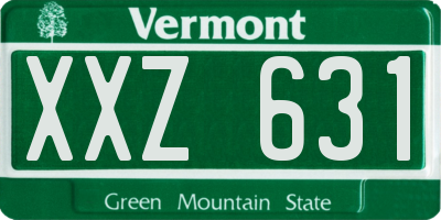 VT license plate XXZ631