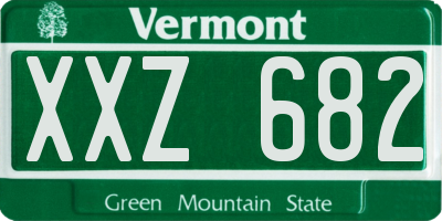 VT license plate XXZ682