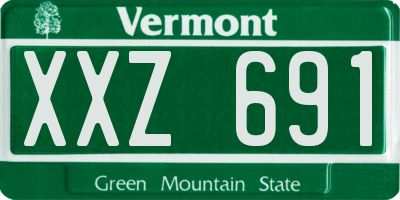 VT license plate XXZ691