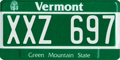 VT license plate XXZ697
