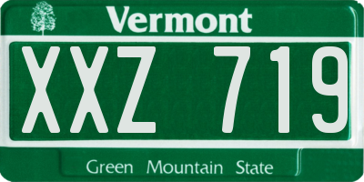 VT license plate XXZ719