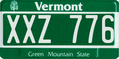 VT license plate XXZ776