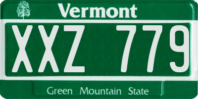 VT license plate XXZ779