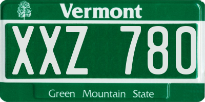 VT license plate XXZ780