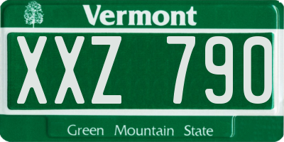 VT license plate XXZ790