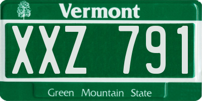 VT license plate XXZ791