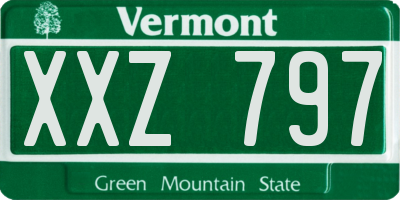 VT license plate XXZ797
