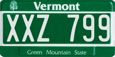 VT license plate XXZ799