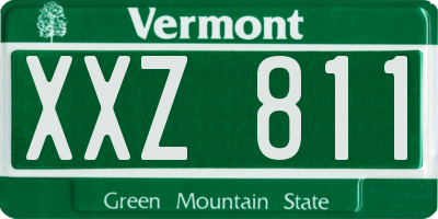 VT license plate XXZ811