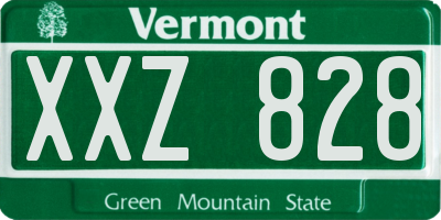 VT license plate XXZ828