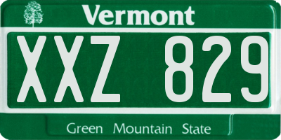 VT license plate XXZ829