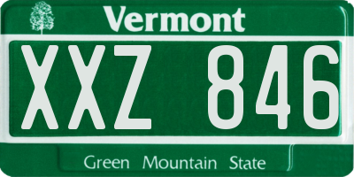 VT license plate XXZ846