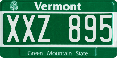 VT license plate XXZ895