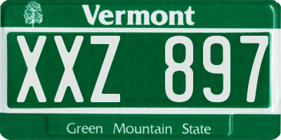 VT license plate XXZ897