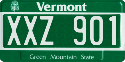 VT license plate XXZ901