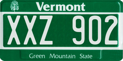 VT license plate XXZ902