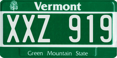 VT license plate XXZ919