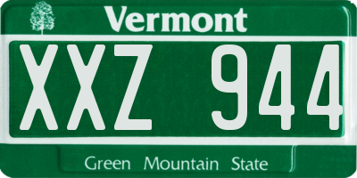 VT license plate XXZ944
