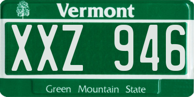 VT license plate XXZ946