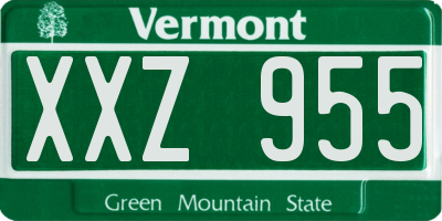 VT license plate XXZ955