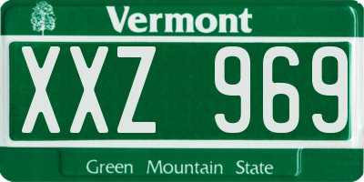 VT license plate XXZ969