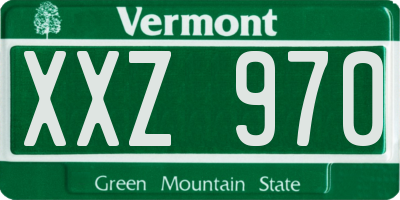 VT license plate XXZ970