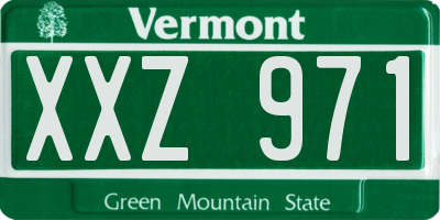VT license plate XXZ971
