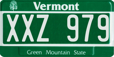 VT license plate XXZ979