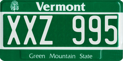 VT license plate XXZ995